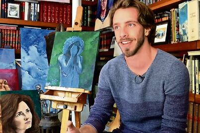 El pintor "millennial" que expone su obra en EU