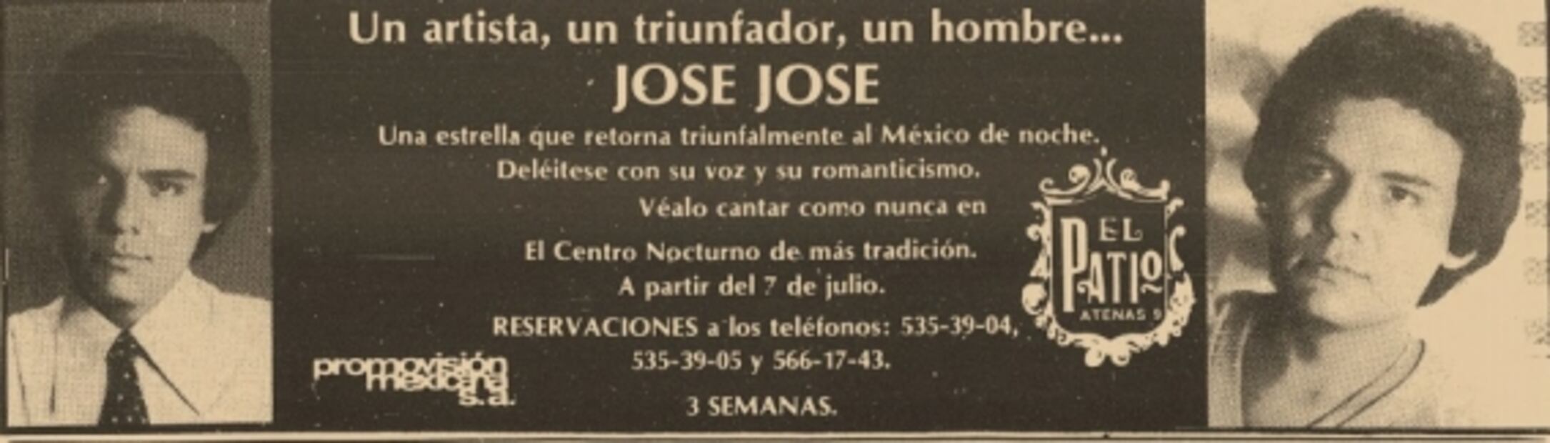 José José, el último que cantó en "El Patio" 