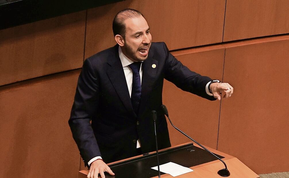 El senador Marko Cortés dijo que la elección judicial es una "vil manipulación y despilfarro de Morena". Foto: Berenice Fregoso / EL UNIVERSAL