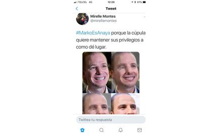 Así se transforma Ricardo Anaya en Marko Cortés según Mirelle Montes