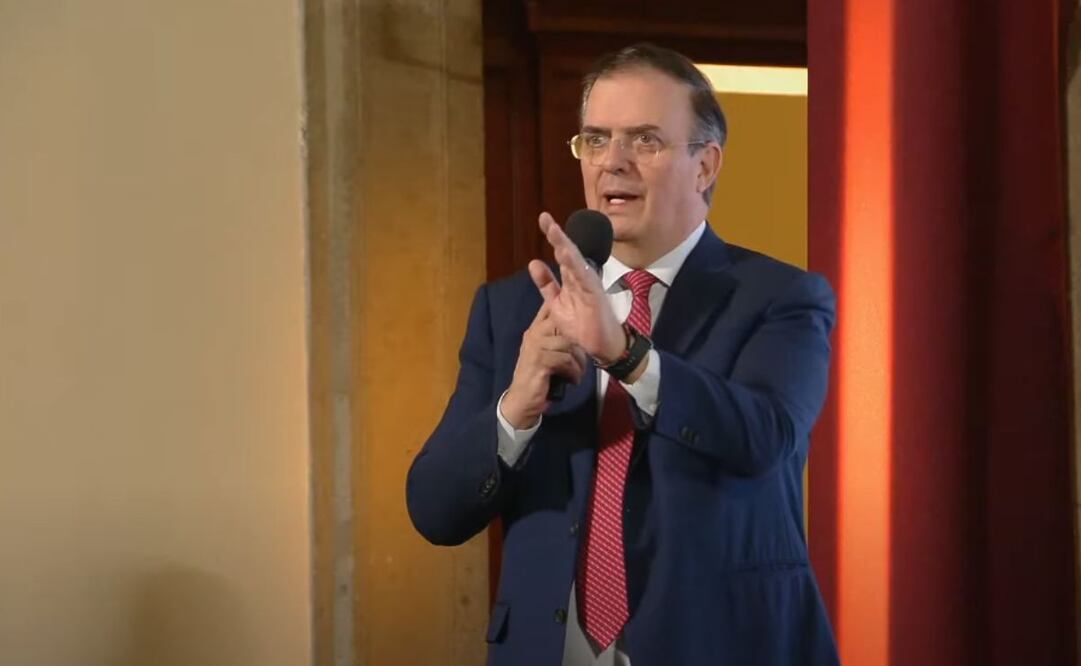 Marcelo Ebrard, titular de Economía, en la mañanera del 11 de febrero del 2025. Foto: Captura de pantalla