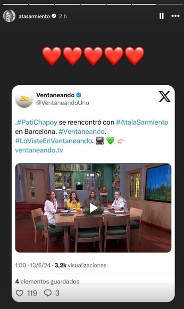 Atala Sarmiento y su reencuentro con Pati Chapoy