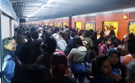 Usuarios denuncian retrasos y saturación en varias líneas del Metro de la CDMX