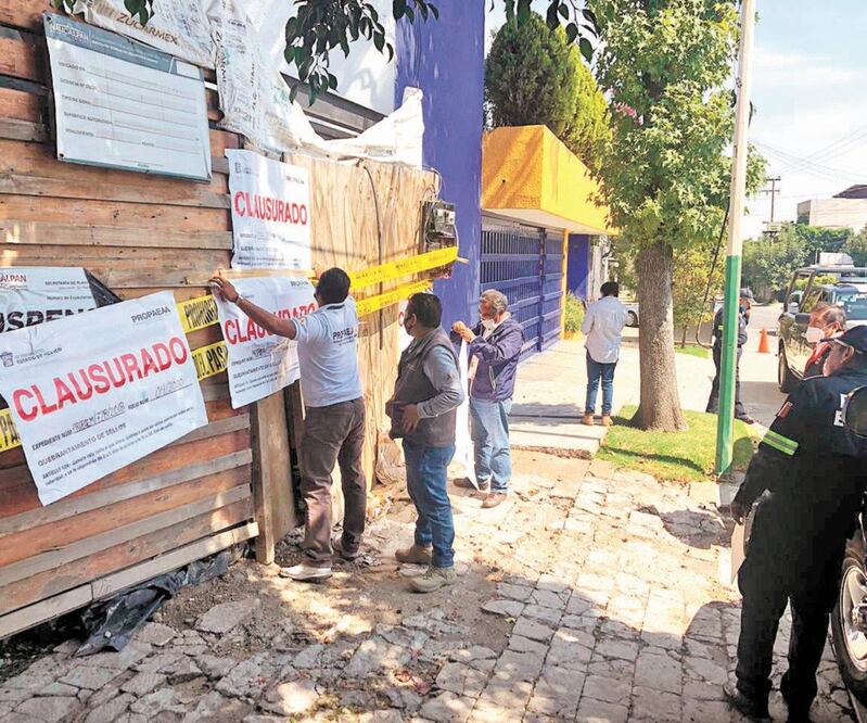 Inspectores de la Propaem clausuraron la construcción. ESPECIAL