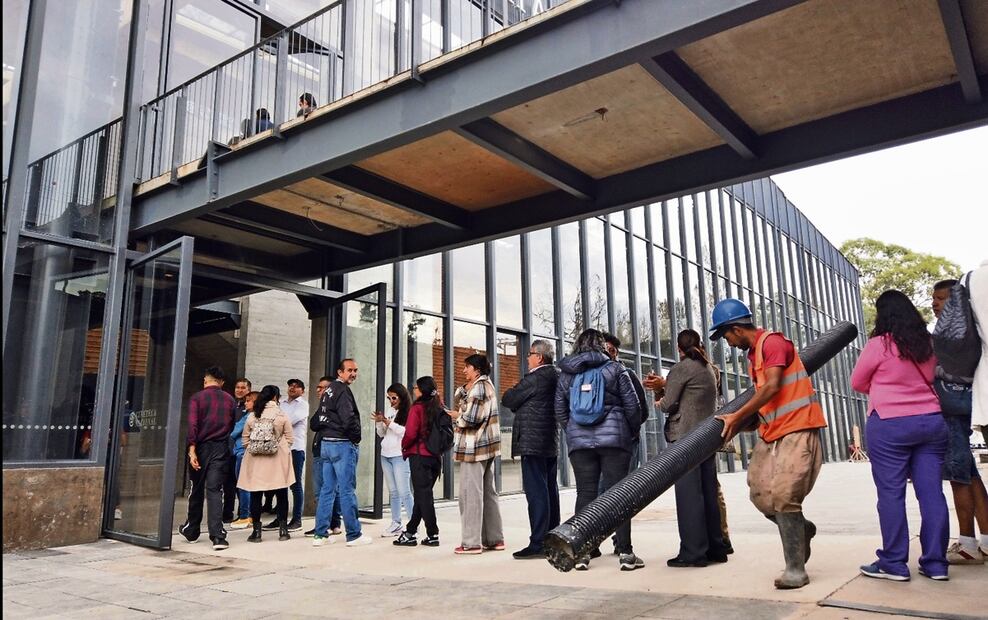 Recorrido por la Cineteca de Chapultepec que se muestra inconclusa y con áreas en obra negra, el 8 de abril de 2025. Foto: Diego Prado/EL UNIVERSAL