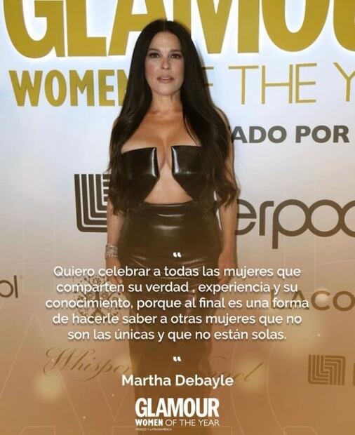 Martha Debayle impacta en vestido de piel y escote profundo a sus 55 años