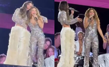 Belinda cumple su sueño y canta con Shakira en el GNP; perseverante y talentosa, celebra la colombiana