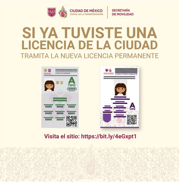 Quienes ya tengan una licencia de conducir tipo A podrán sacar la licencia permanente sin hacer el examen teórico. Foto: X @LaSEMOVI