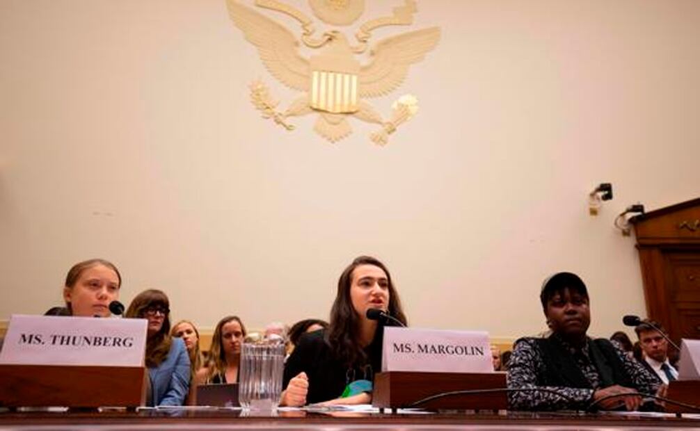 Greta Thunberg pide al Congreso de EU tomar "acciones reales" sobre el clima
