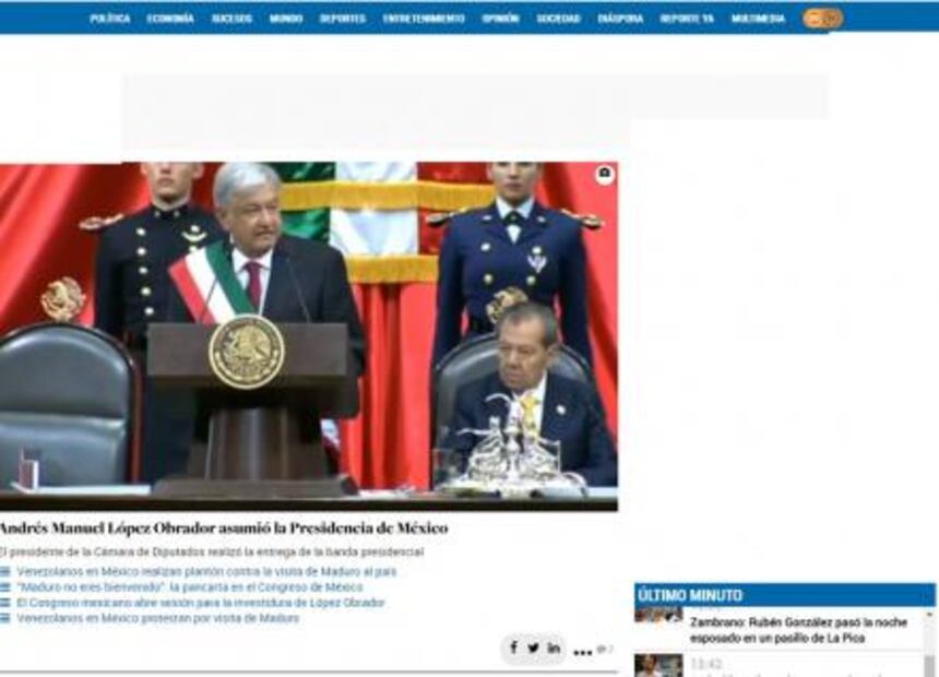 Prensa internacional destaca toma de posesión de López Obrador