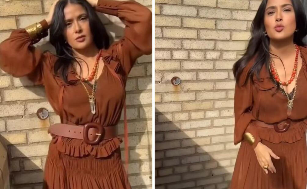 Los accesorios son importantes en el look boho. Foto: Instagram @salmahayek