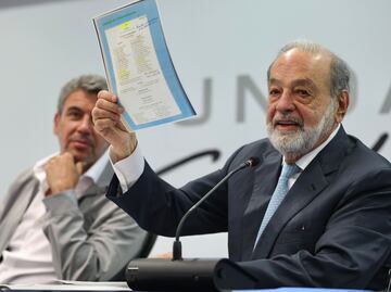 Claudio X González no me invitó a ser candidato, asegura Slim; ve un exceso meter a militares "en tantas cosas"