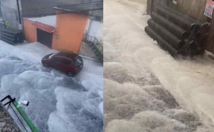 Tormenta convierte en ríos las calles de la Magdalena Contreras; VIDEO