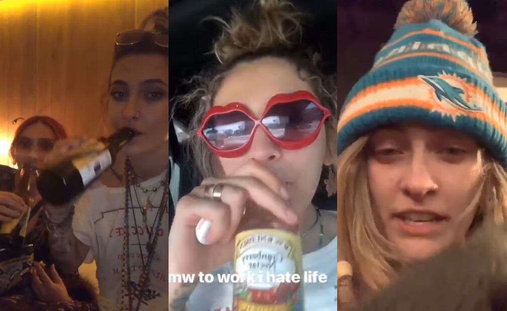Paris Jackson en la etapa de su vida en la que luchaba contra el consumo de alcohol y estupefacientes. Foto: Instagram oficial