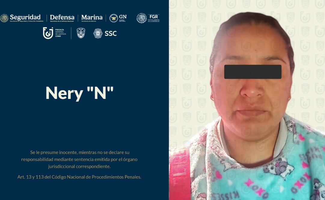 Se acreditó la legalidad de la detención de Nery N, se le dictó prisión preventiva y será llevada al Penal Femenil de Santa Martha. Foto: Especial.