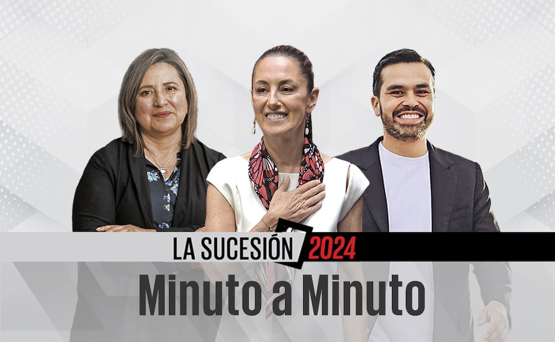 Este 7 de abril los candidatos a la presidencia, Claudia Sheinbaum, Xóchitl Gálvez y Jorge Álvarez Máynez, se presentan en el primer debate rumbo a las elecciones 2024. / Foto: Diseño.