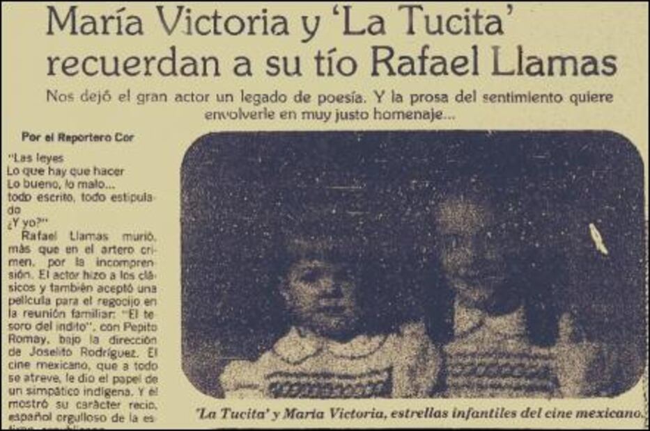 "La Tucita" y su hermana María Victoria. Foto: Hemeroteca EL UNIVERSAL