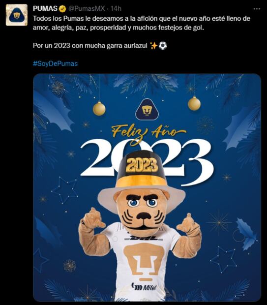 Llegó el 2023 y así festejaron los cuatro grandes de la Liga MX el año nuevo