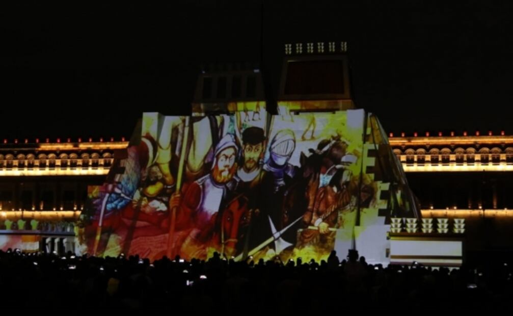 Fotos y video. Inauguran "Memoria Luminosa", maqueta del Templo Mayor en el Zócalo de la CDMX
