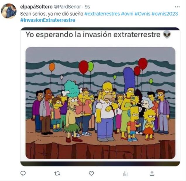 Meme Simpsons Invasión Extraterrestre
