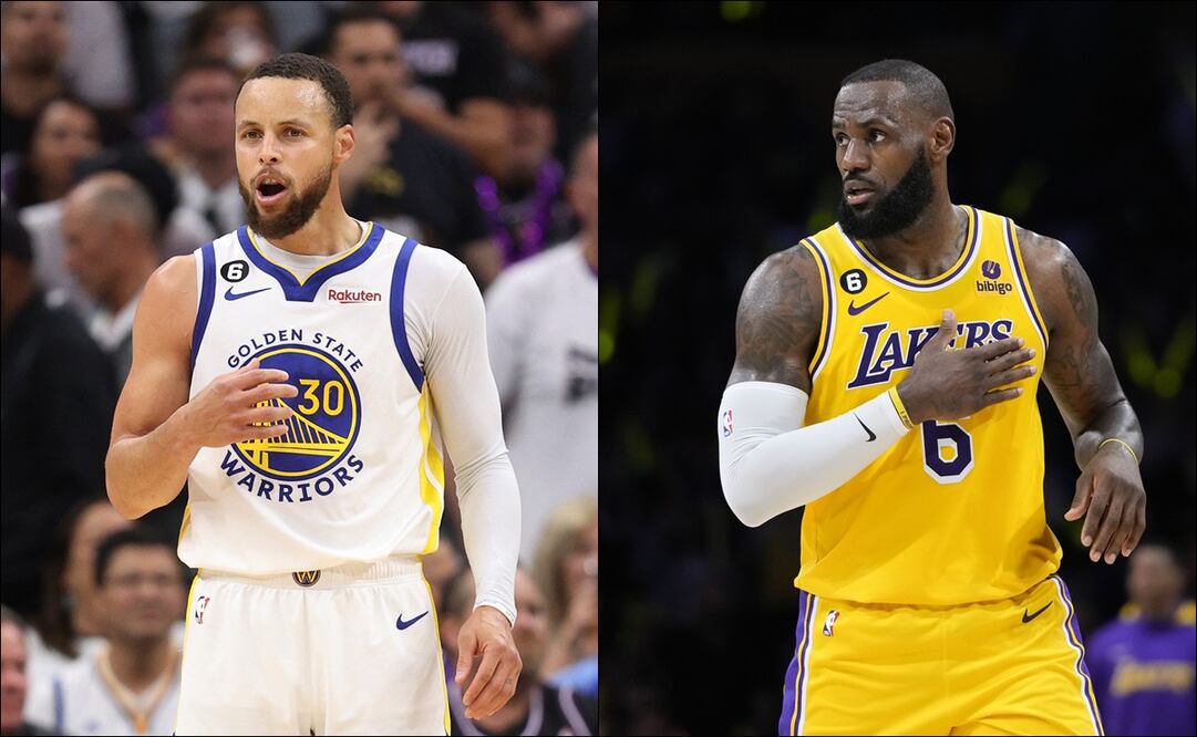Los Warriors de Curry y los Lakers de James se verán las caras en los Playoffs de la NBA / FOTO: ESPECIAL