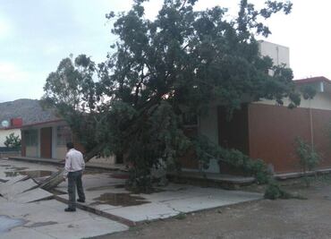 Un torbellino en SLP deja dos heridos