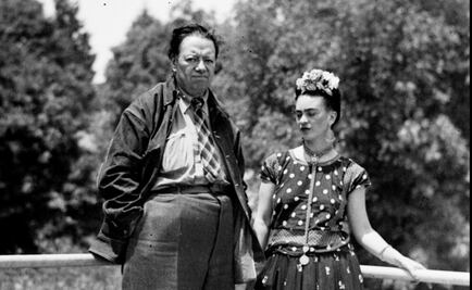 Frida Kahlo and Diego Rivera in Moscow