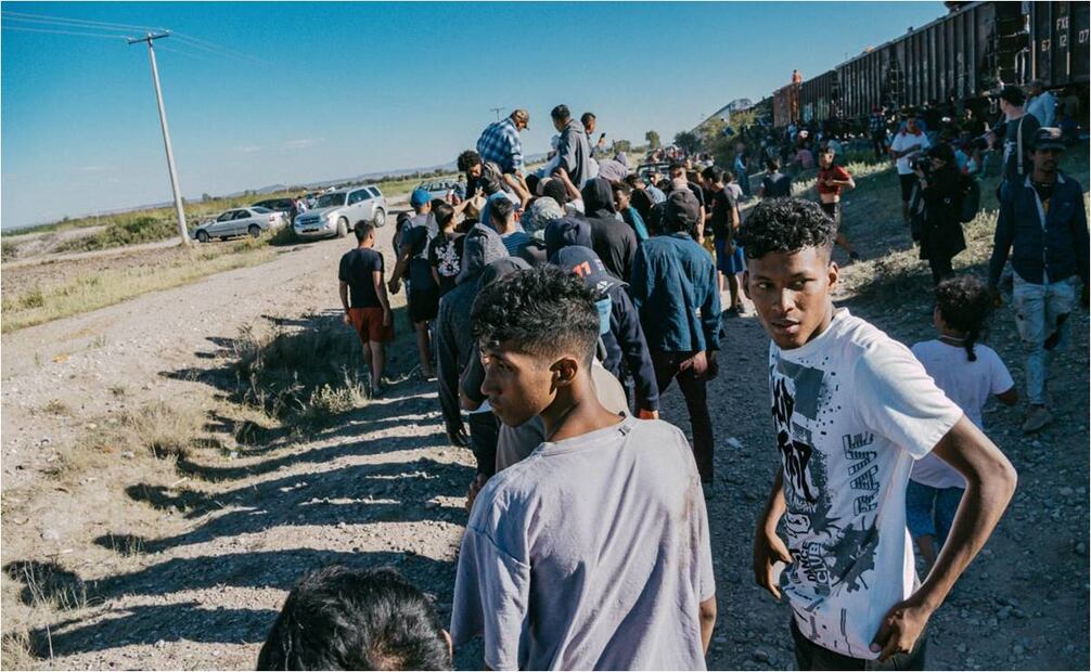 Mil 500 migrantes que viajaban en tren quedan varados en Fresnillo. Foto: Diana Valdez/ EL UNIVERSAL