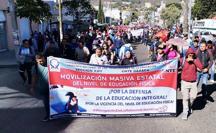 Maestros de educación física inician paro en Oaxaca
