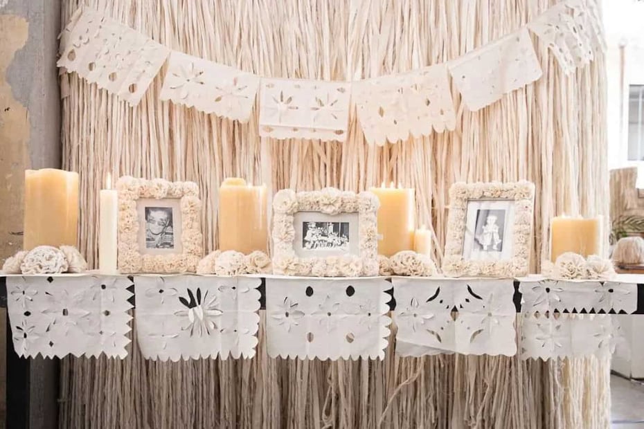 Las ofrendas aesthetic han cobrado popularidad por su minimalismo que combina con las hogares y es placentero a la vista. Foto: TikTok