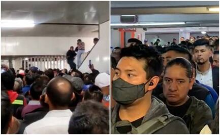 5 VIDEOS de la mañana caótica en Pantitlán de la Línea 9 