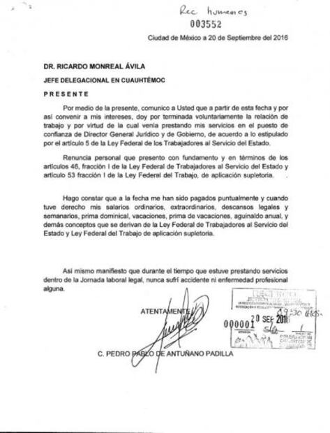 Renuncia Antuñano a cargo en Cuauhtémoc