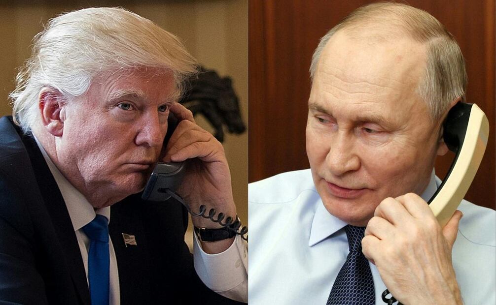 Donald Trump y su homólogo ruso, Vladímir Putin, acordaron en una llamada telefónica del martes una tregua parcial sobre la energía y la infraestructura. Foto: AFP
