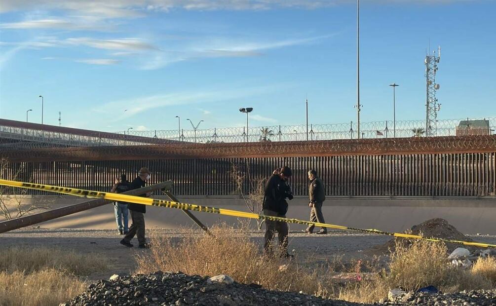 Autoridades acordonaron la zona del supuesto túnel de migrantes en Ciudad Juárez, Chihuahua (13/02/2025). Foto: Especial