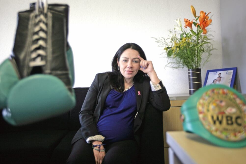 'La Princesa Azteca', como se le conoce en el ring, tiene 35 años, ocho meses de embarazo y espera su segunda hija (IVÁN STEPHENS. EL UNIVERSAL)