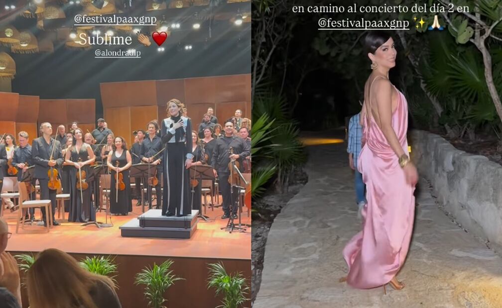 Biby Gaytán celebra el concierto de Alondra de la Parra. Foto: Instagram oficial.