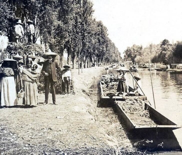 Cuando había agua en la Viga, zona de comercio y paseo