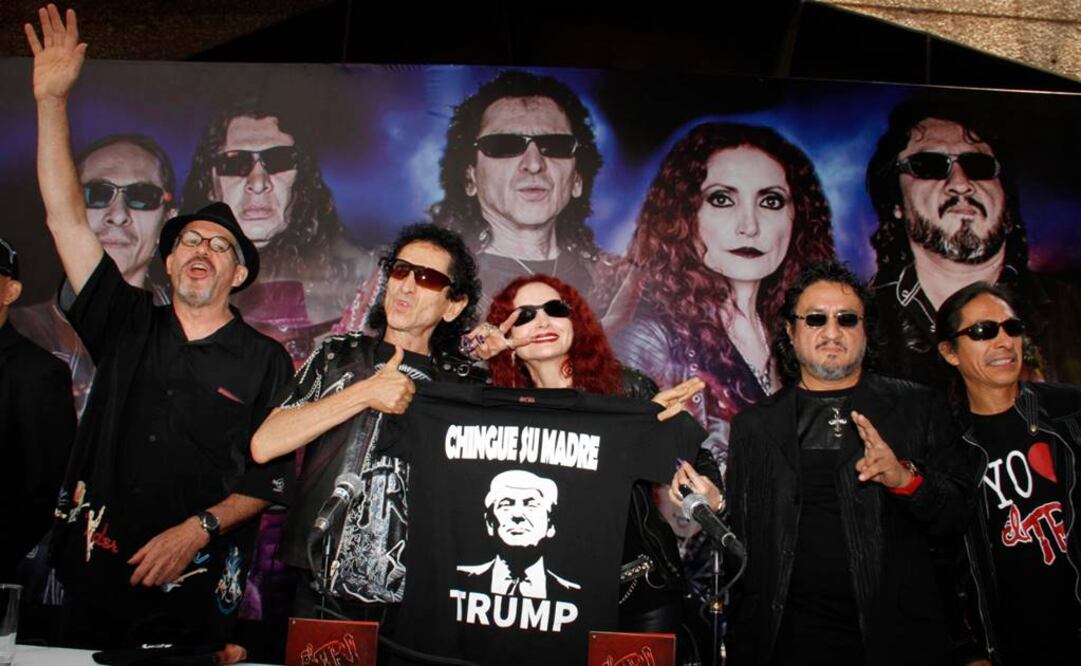 La banda cantó en conferencia unas estrofas que la canción que le compusieron al magnate Donald Trump. (FOTO: Agustín Salinas / EL UNIVERSAL)