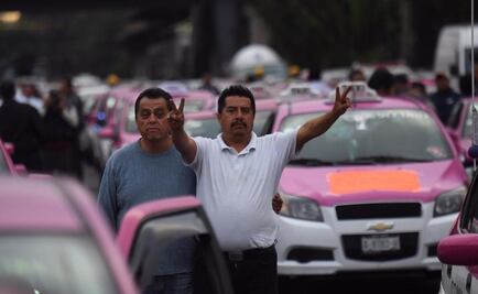 Taxistas retiran bloqueos del Zócalo; amagan con regresar si no hay arreglo