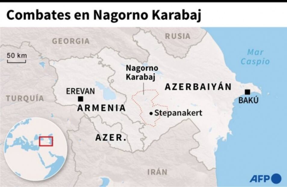 Fuerzas de Azerbaiyán afirman que capturaron montaña "estratégica" de Karabaj
