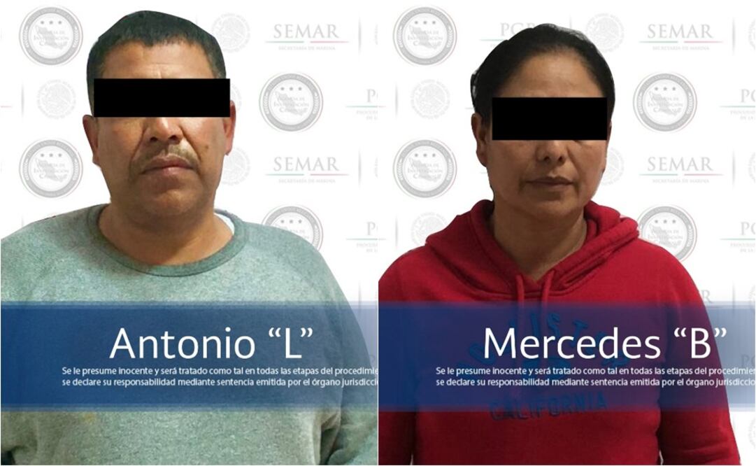 Antonio “L”, "Job Laredo Donjuán” y/o “Gordo”, y Mercedes “B", "La Meche", presuntos integrantes del grupo delictivo "Los Laredo" (CORTESÍA)