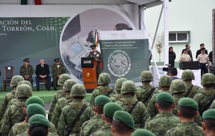Inaugura Cienfuegos hospital militar en Coahuila