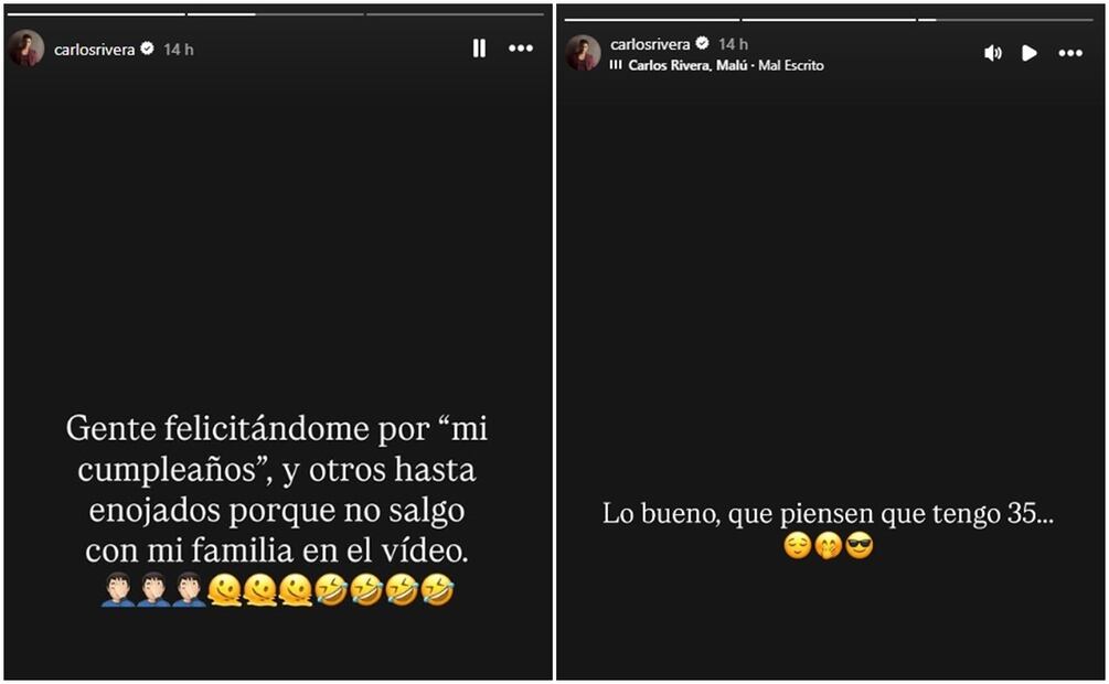 Carlos Rivera reacciona a los comentarios sobre la aparición con su hijo perruno llamado "Oso".