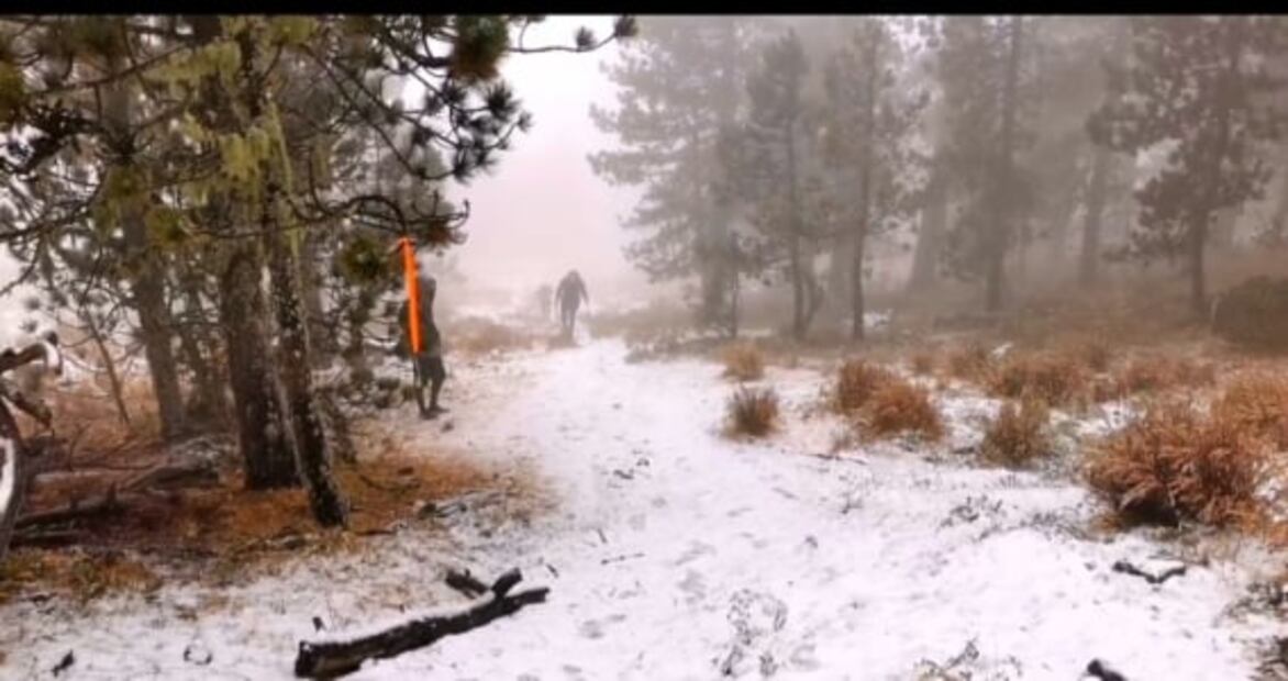 Cae primera nevada en Galeana, Nuevo León