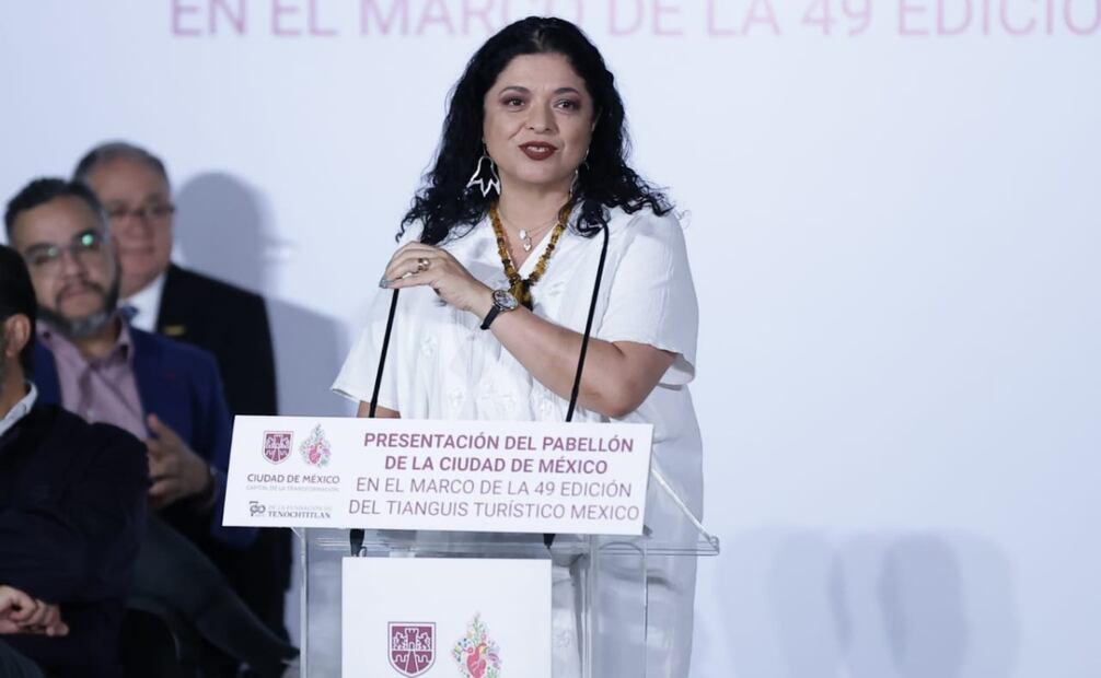 La secretaria de Turismo (Sectur) de la Ciudad de México, Alejandra Frausto (09/04/2025). Foto: Fernanda Rojas / EL UNIVERSAL