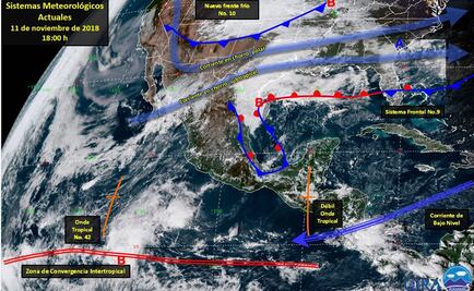 Prevén tormentas en centro y sur del país en las próximas horas por frente frío 9