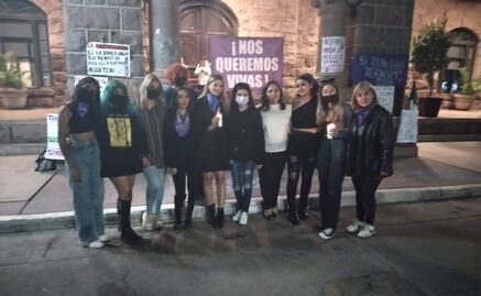 La foto de la protesta feminista antes del ataque en Guaymas, Sonora