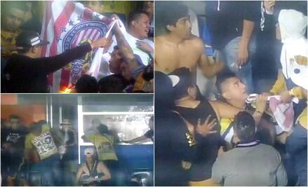 Aficionado de Chivas, provoca riña en el Pachuca vs Pumas