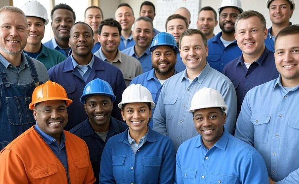 Trabajadores. Foto: Creada con IA