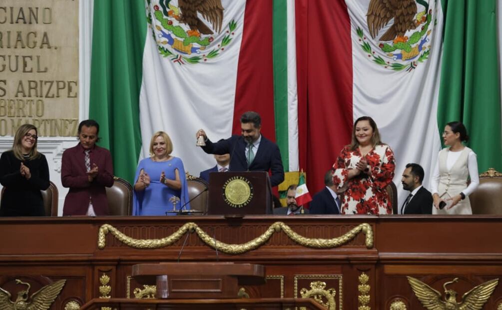 Jesús Sesma asume presidencia de la Mesa Directiva; Atayde liderará la Jucopo en el Congreso capitalino. Foto: Carlos Mejía